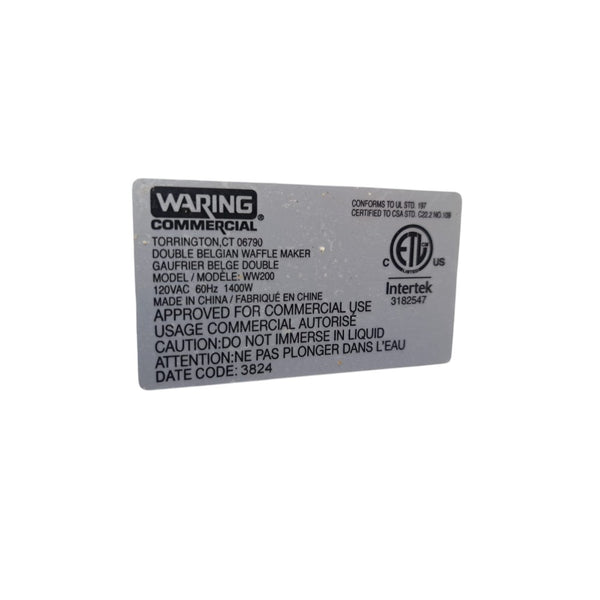 Waring WW200 Waffle Maker
