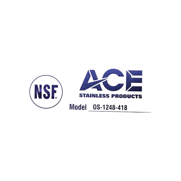 Ace OS-1248-418/ WTB-2448-2R-418 Worktable with Double Overshelf