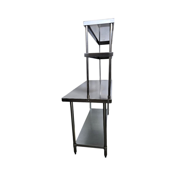 Ace WT-2460-418/ OS-1260-418 Worktable with Double Overshelf