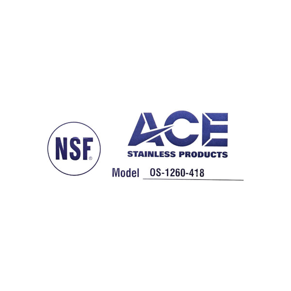 Ace WT-2460-418/ OS-1260-418 Worktable with Double Overshelf