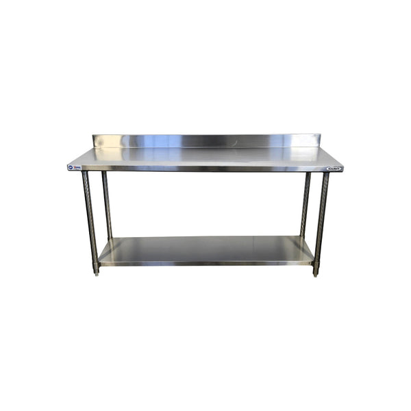 Omcan WTS-2472-4BS-420 Work Table with Backsplash - 24 x 72 Inch