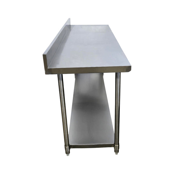Omcan WTS-2472-4BS-420 Work Table with Backsplash - 24 x 72 Inch