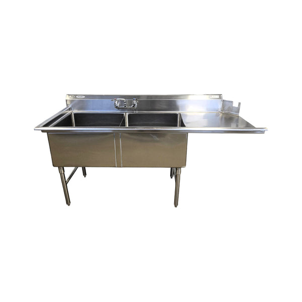 EFI S1824-2L-DW Two Compartment Dishwasher Sink With Right Drain Board