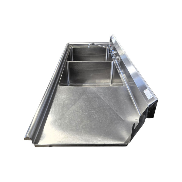 EFI S1824-2L-DW Two Compartment Dishwasher Sink With Right Drain Board
