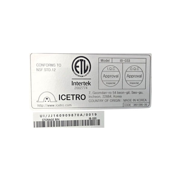 Icetro IM-0350-AC-22/ IB-033 Ice Machine with Bin