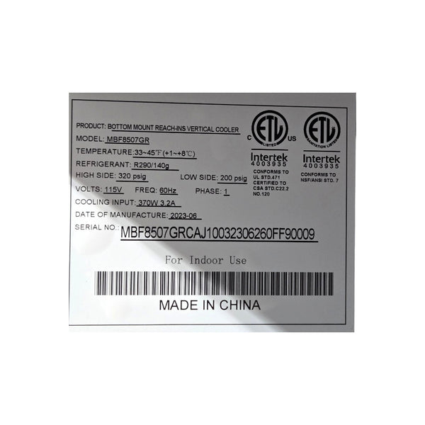 Atosa MBF8507GR - 2 Door Freezer