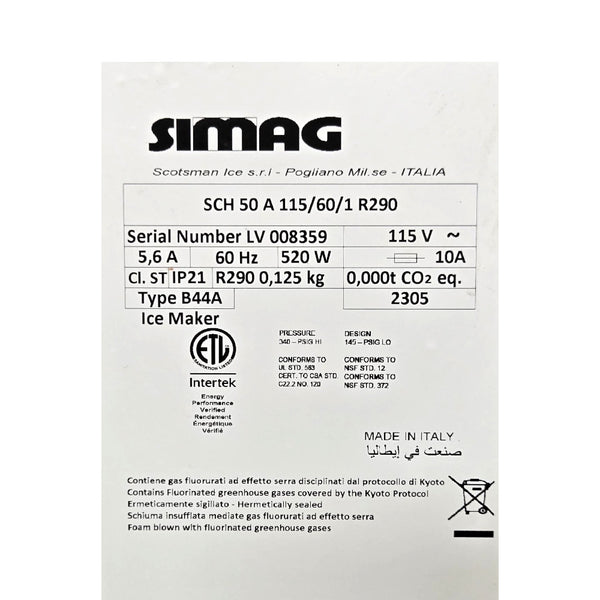 Simag SCH-50A Ice Maker