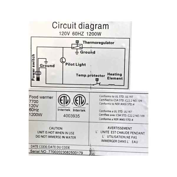 Reliant RFW7700 Electric Food Warmer
