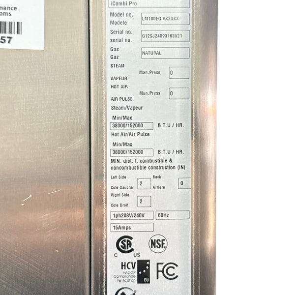 Rational LM100EG.AXXXXX iCombi Pro Combi Oven - Natural Gas