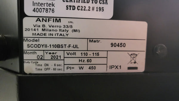 Anfim SCODY II Burr Espresso Grinder