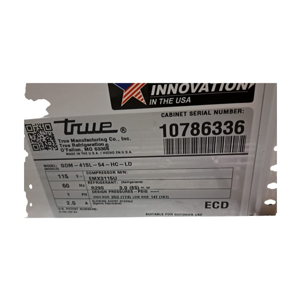 TRUE GDM-41SL-54-HC-LD Upright Refrigerator 47"