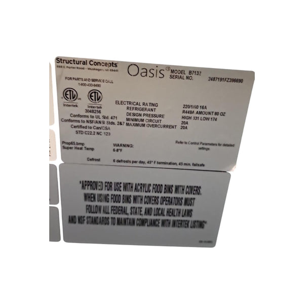 Structural Concepts B7132 Open Self Serve Refrigerated Merchandiser