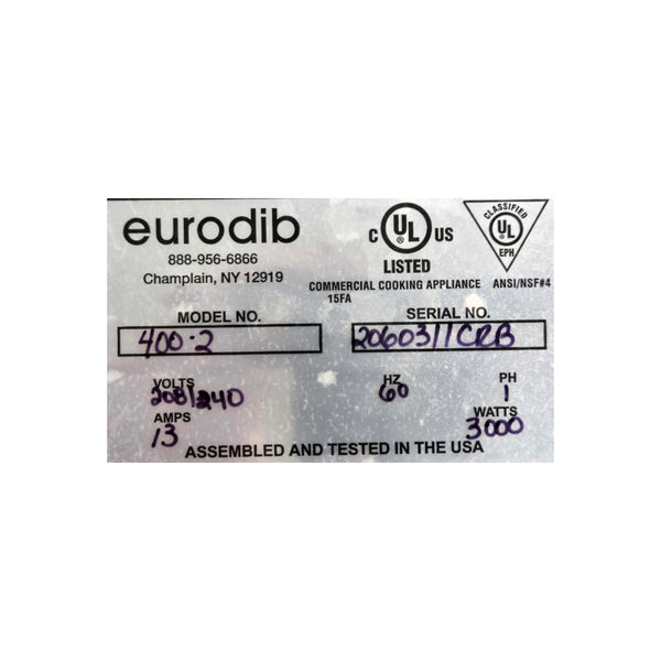 EURODIB 400-2 Crepe Maker