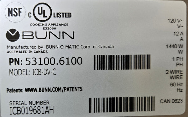 Bunn ICB-DV-C Automatic Coffee Brewer