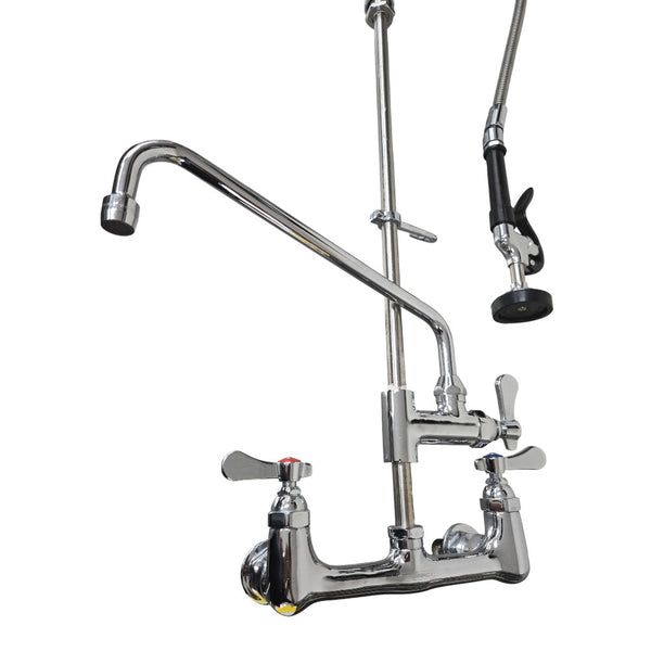 Thorinox WM200-S12 Wall-Mounted Pre-Rinse Assembly with 55'' Stainless Steel Hose & Faucet