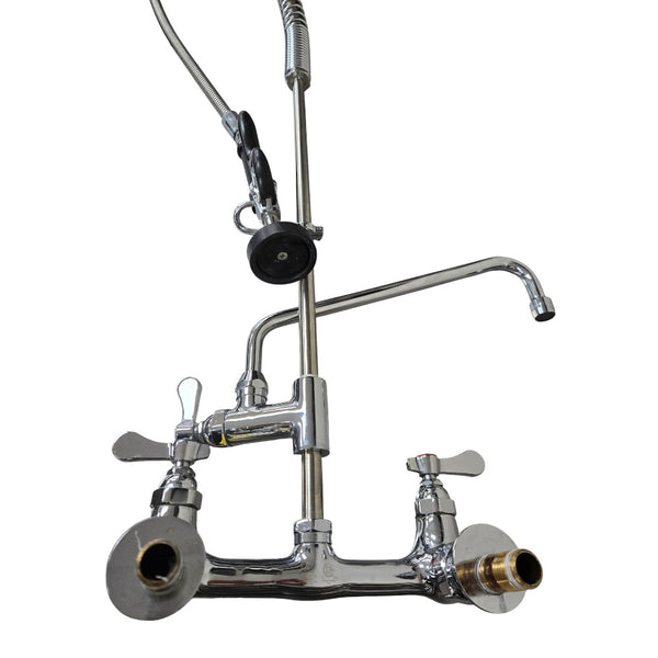 Thorinox WM200-S12 Wall-Mounted Pre-Rinse Assembly with 55'' Stainless Steel Hose & Faucet