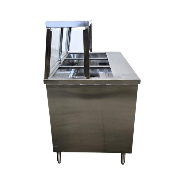 MVR HT3WELL Single Tank Steam Table with Sneeze Guard