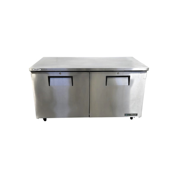 TRUE TUC-60-HC Undercounter Refrigerator - 2 Solid Door - 60''