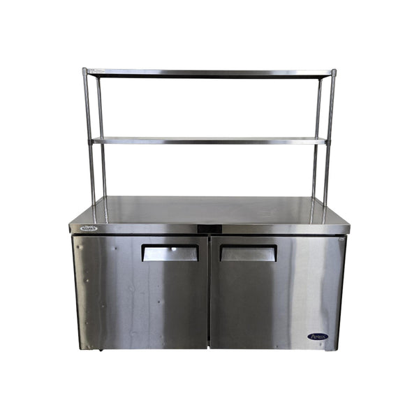 Atosa MGF8407GR Undercounter Freezer with MROS-5RE Double Overshelf - 60''