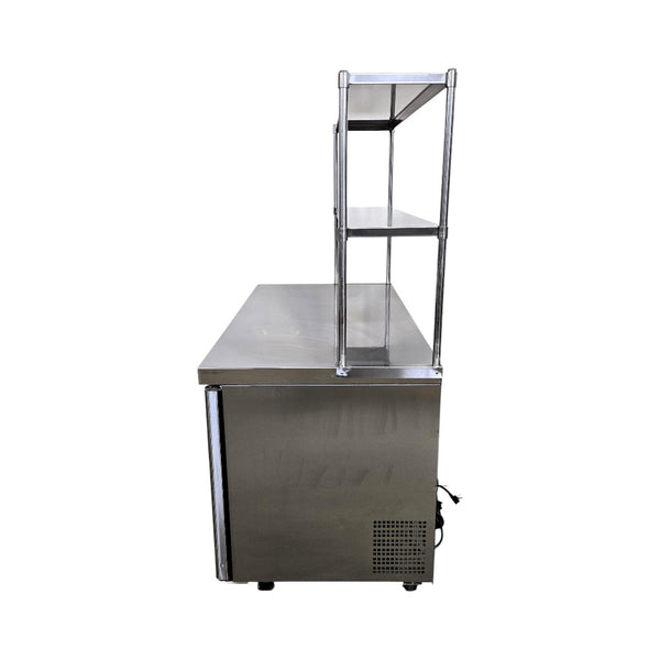Atosa MGF8407GR Undercounter Freezer with MROS-5RE Double Overshelf - 60''