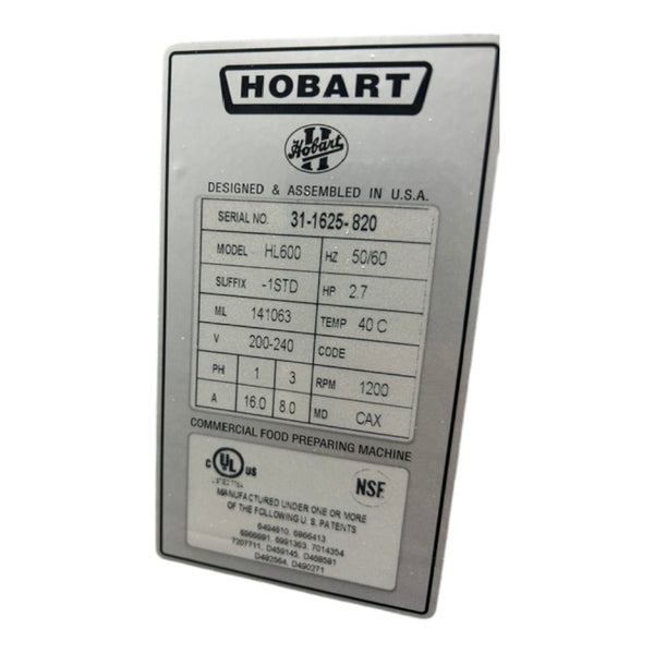 Hobart HL600 Planetary Floor Mixer-60 Qt