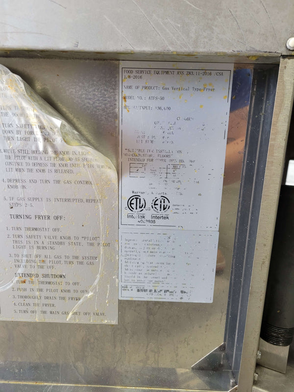 Atosa ATFS-50 Gas Vertical Gas Fryer (7)