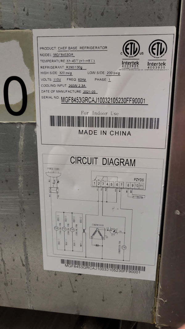 Atosa MGF8453GR Chef Base Refrigerator (5)