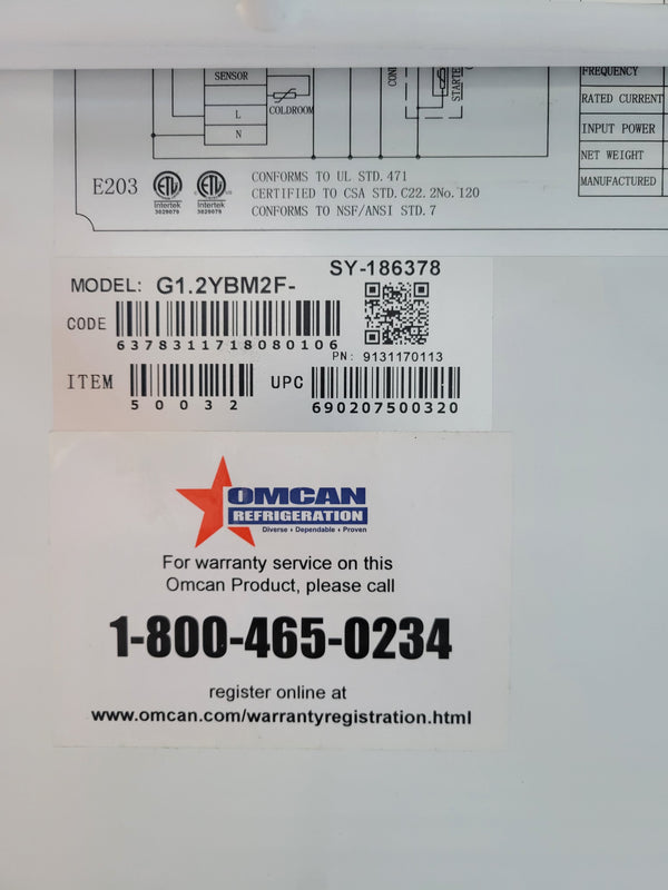 Omcan G1.2YBM2F Glass Door Merchandiser (7)