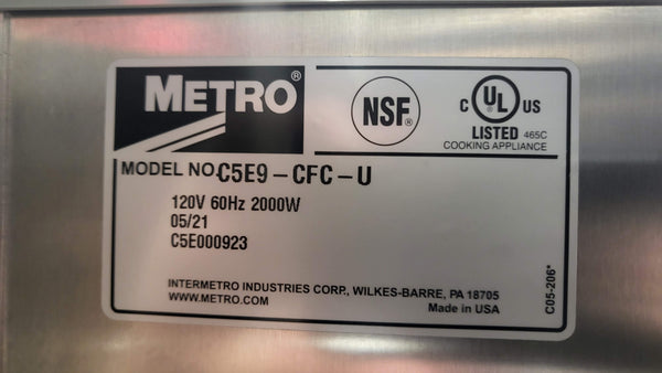 Metro C5E9-CFC-U Holding Cabinet (5)