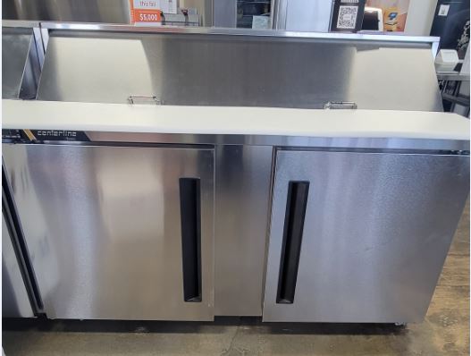 Centerline CLPT-6016-SD Sandwich Prep Table - 2 Solid Door