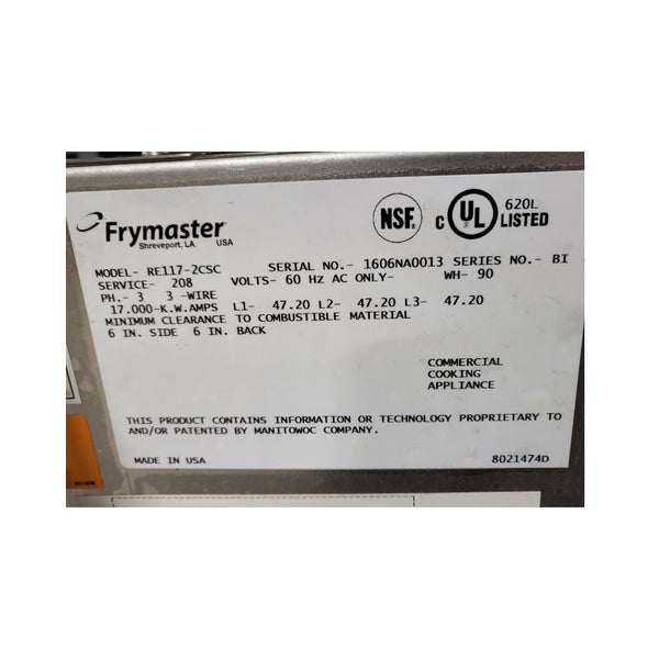 Frymaster RE117-2CSC Fryer