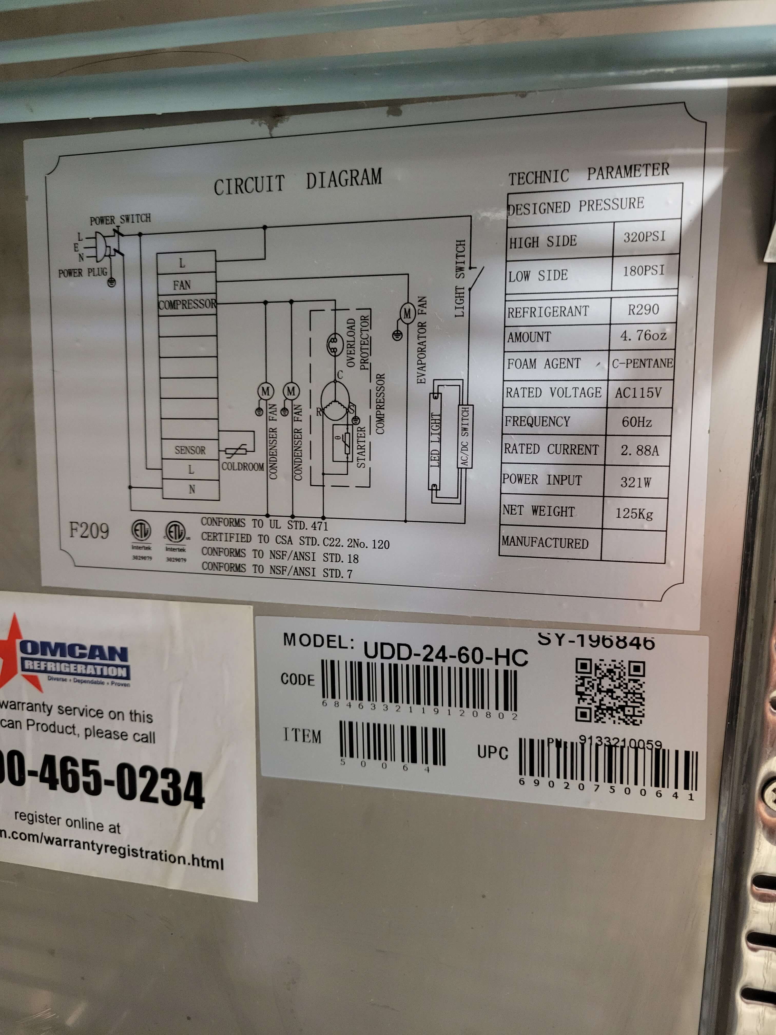 Omcan UDD-24-60 Beer Cooler