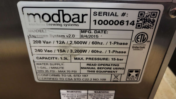 Modbar Espresso Module System v2.0