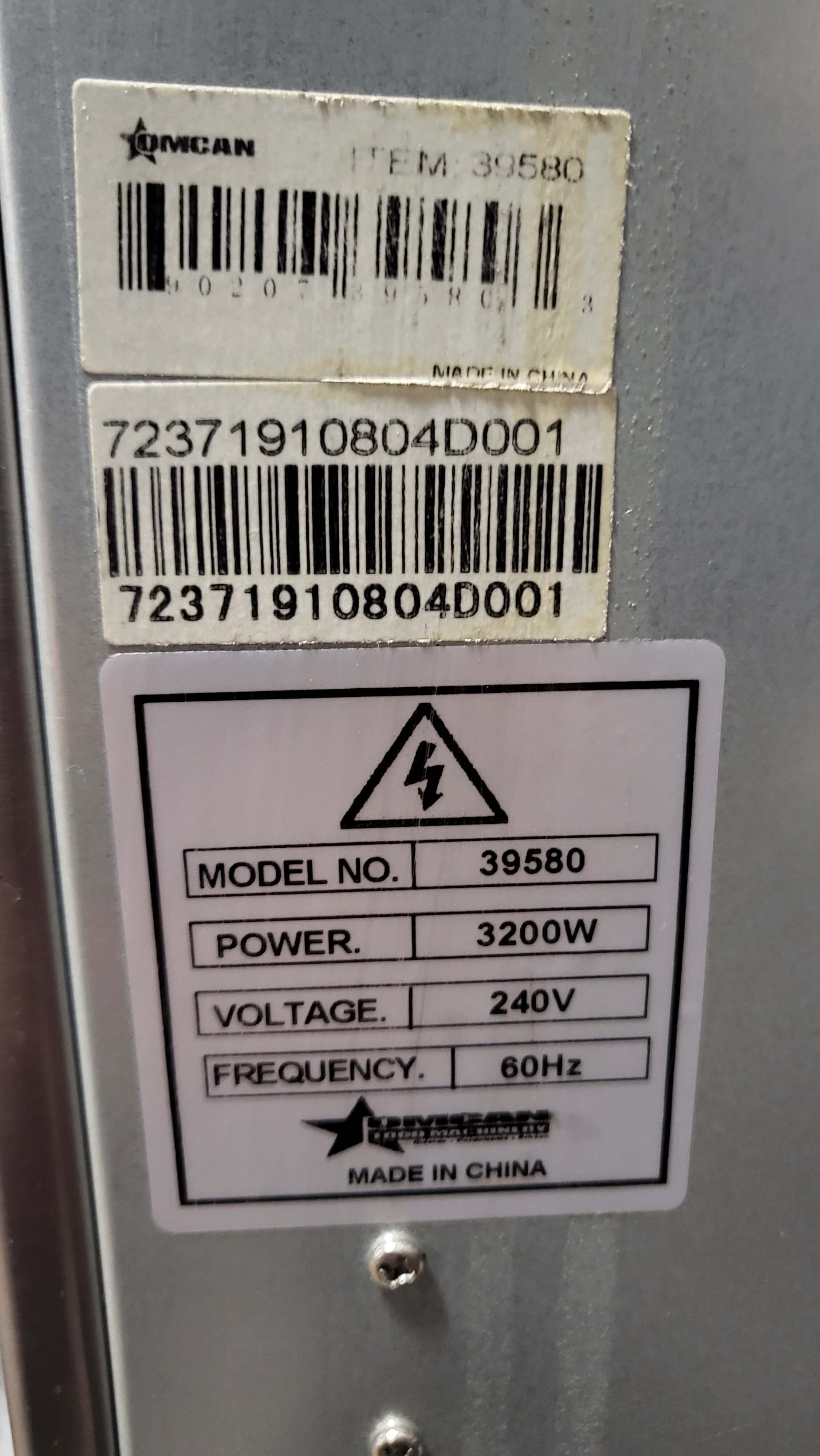 Omcan 39580 Double Pizza Oven