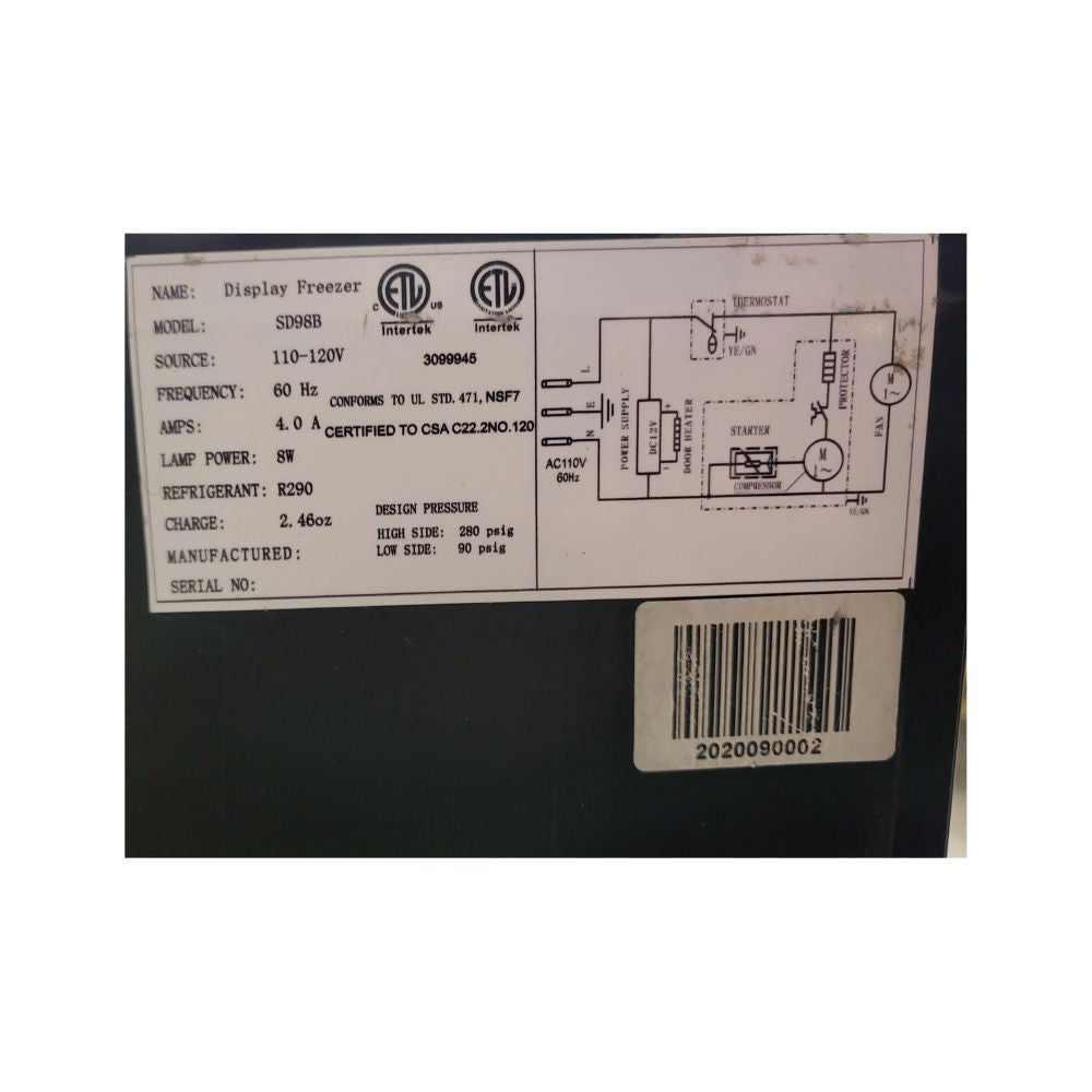 Omcan 44526 Countertop Display Freezer