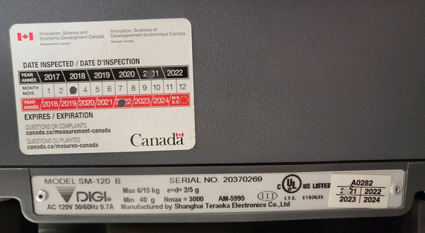 Digi SM 120B Printing Scale