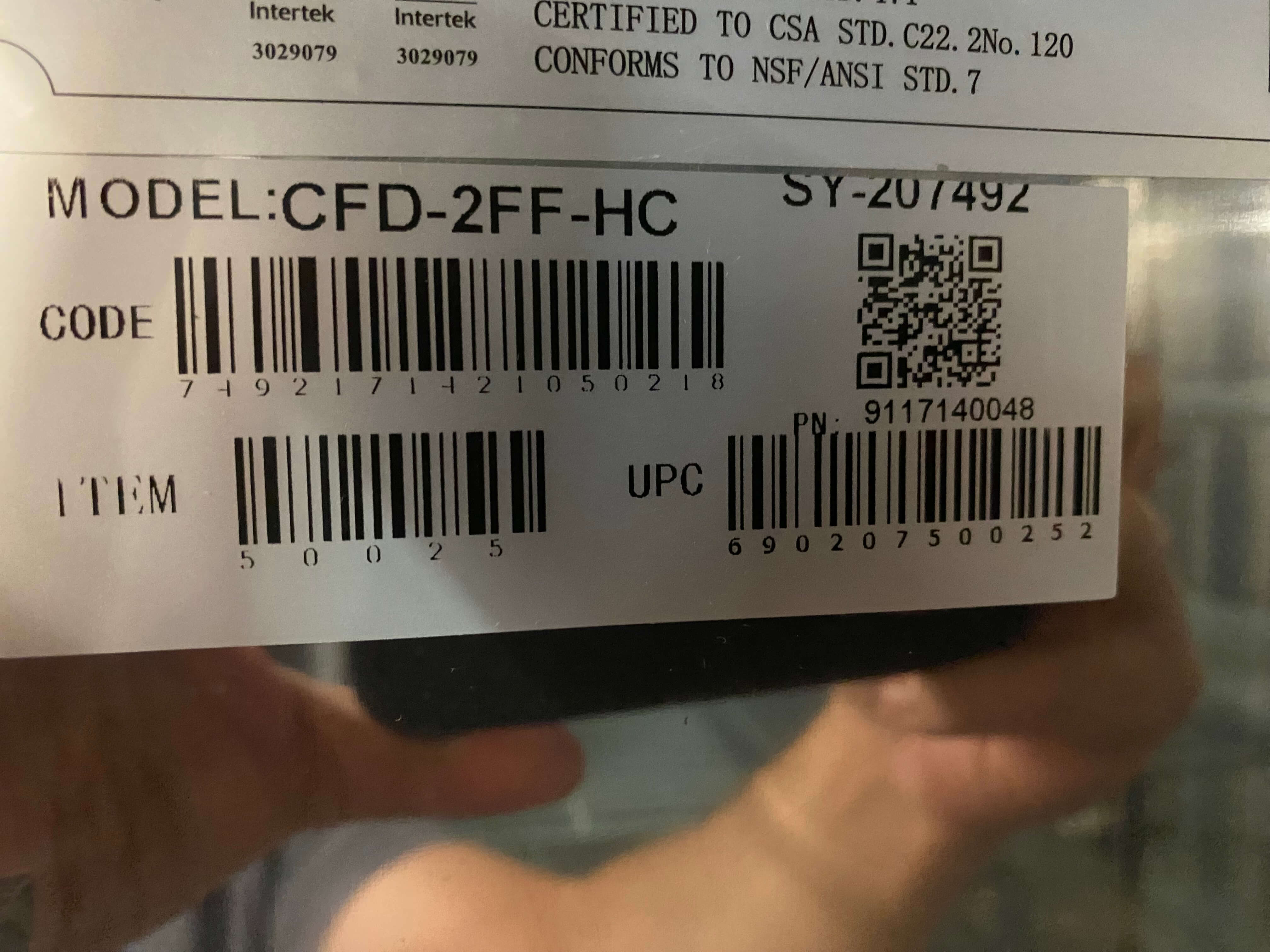 Zanduco CFD-2FF-HC Double Door Freezer