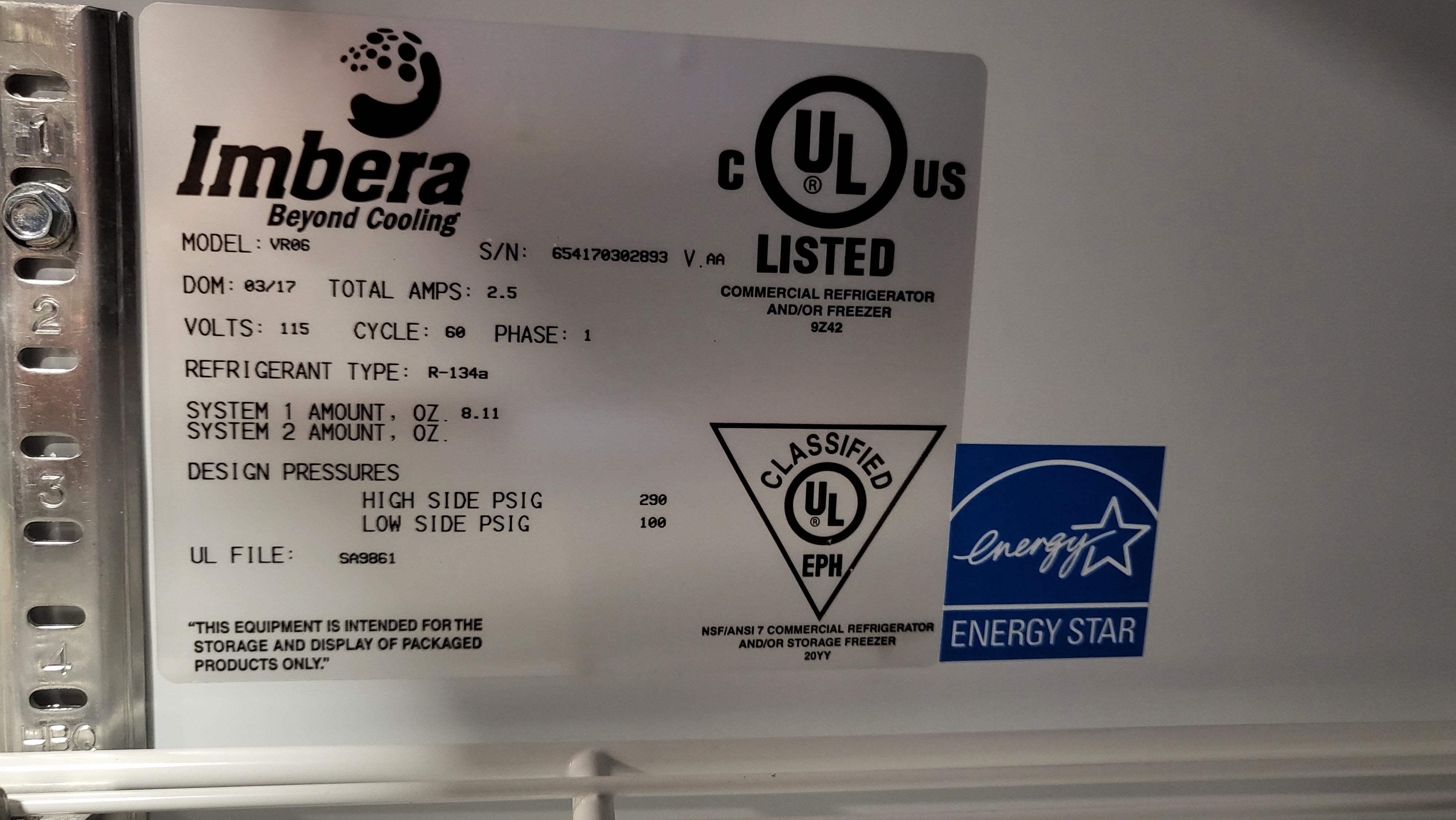 Omcan VR06 One Swing Door Refrigerator