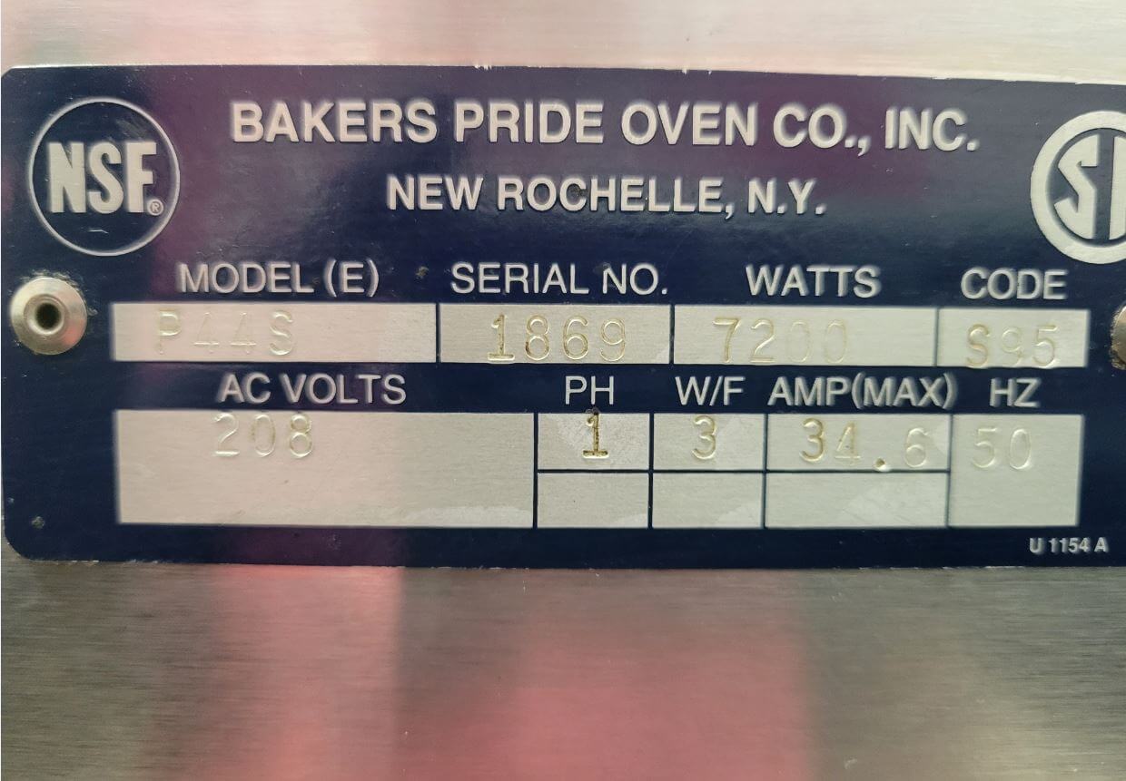 Bakers Pride P44S Double Deck Pizza Oven
