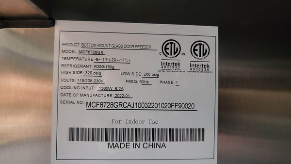 Atosa MCF8728GR # Door Freezer Merchandiser