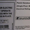 Eurodib SFE02345-120  Panini Grill