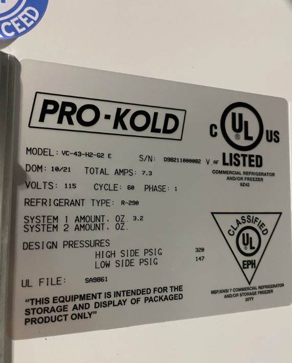 Pro-Kold VC-43-H2-G2 Glass Door Cooler