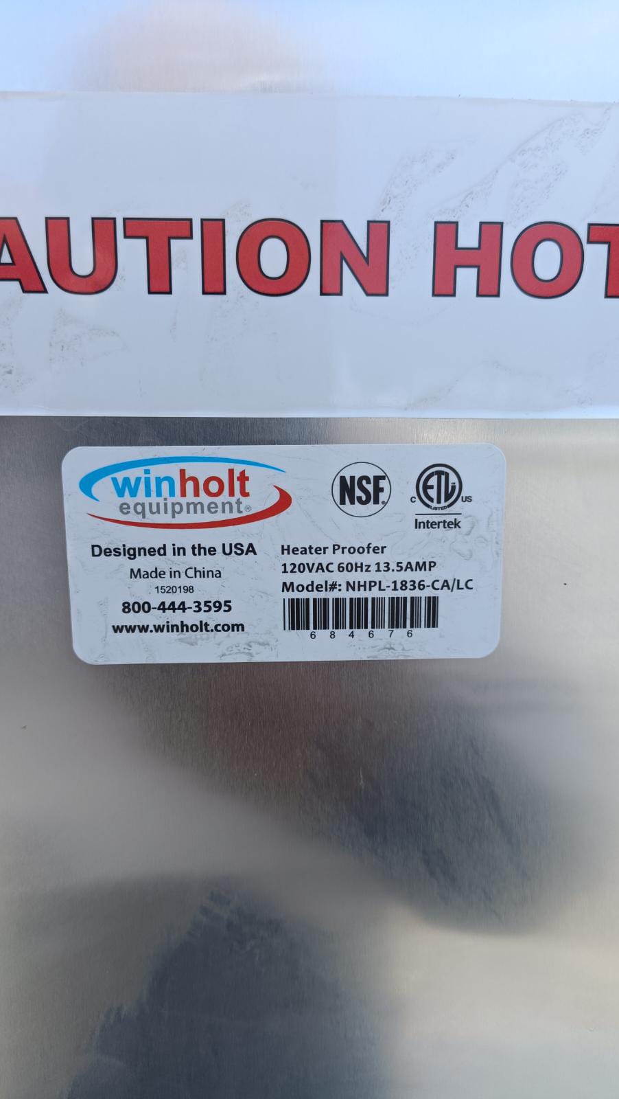 Winholt NHPL-1836C-CA/LC Holding Cabinet