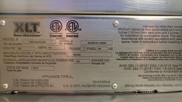 XLT X3H-3240-01128 Conveyor Oven