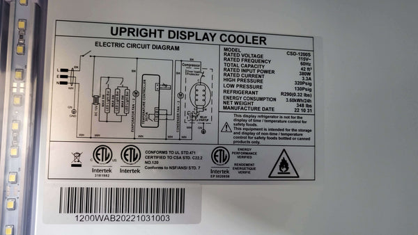 iBeeCool CSD-1200S Display Cooler