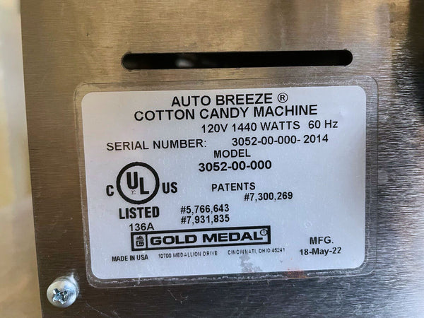 Auto Breeze Cotton Candy Machine