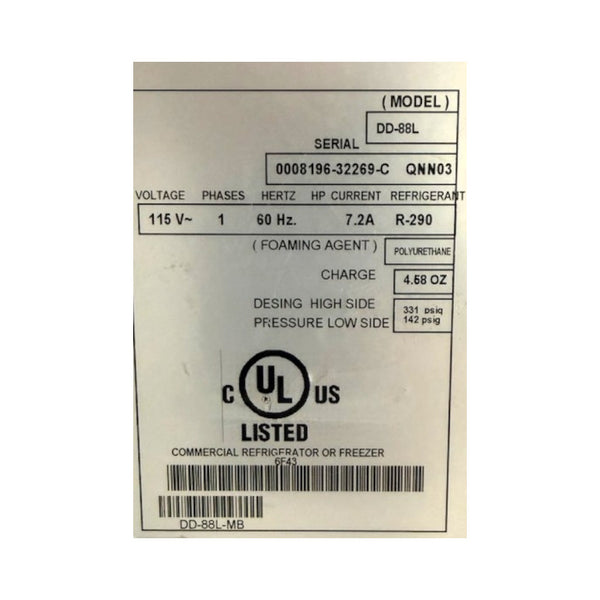 Masterbilt DD-88L Ice Cream Dipping Cabinet