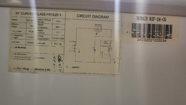 New Air NIF-24-CG  Display Freezer