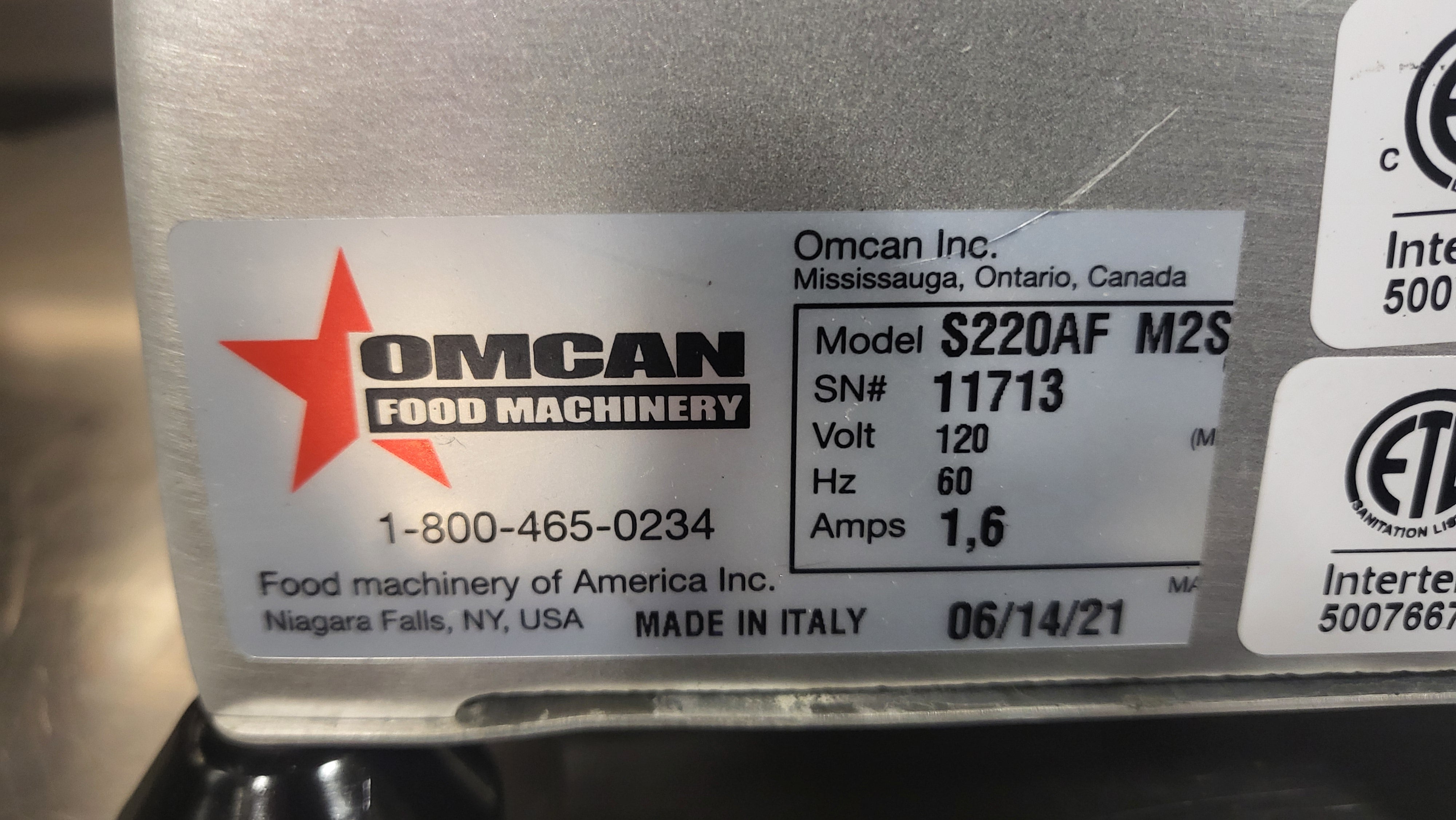 Omcan S220AF M2S Meat Slicer