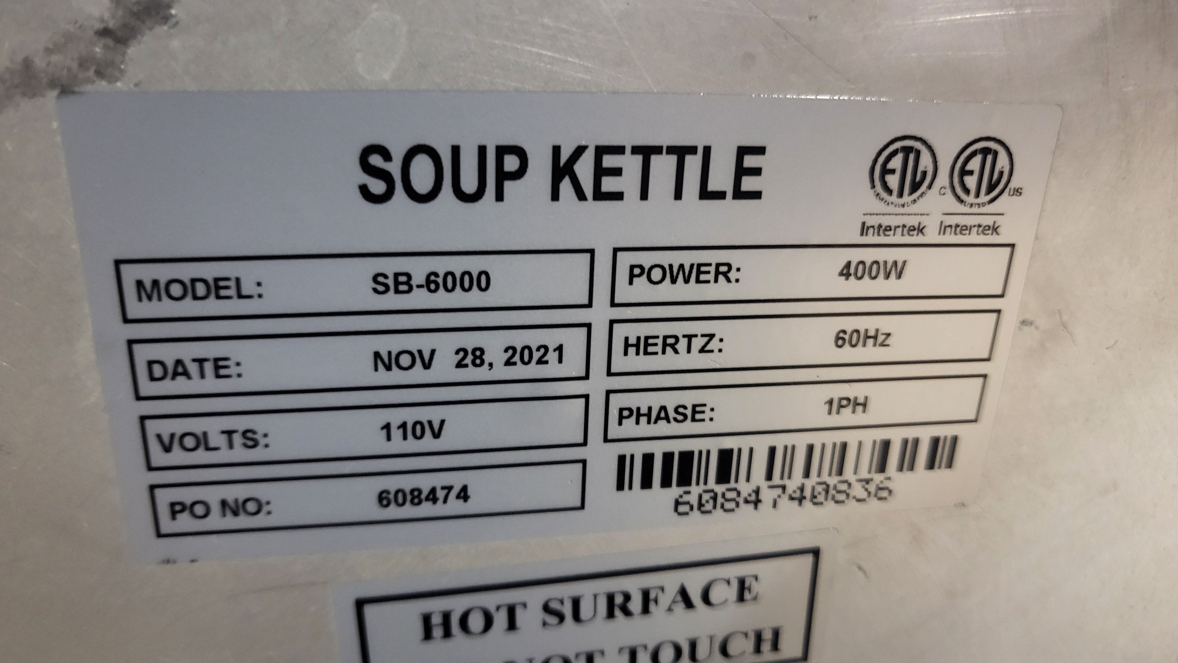 Omcan SB-6000 Soup Kettle
